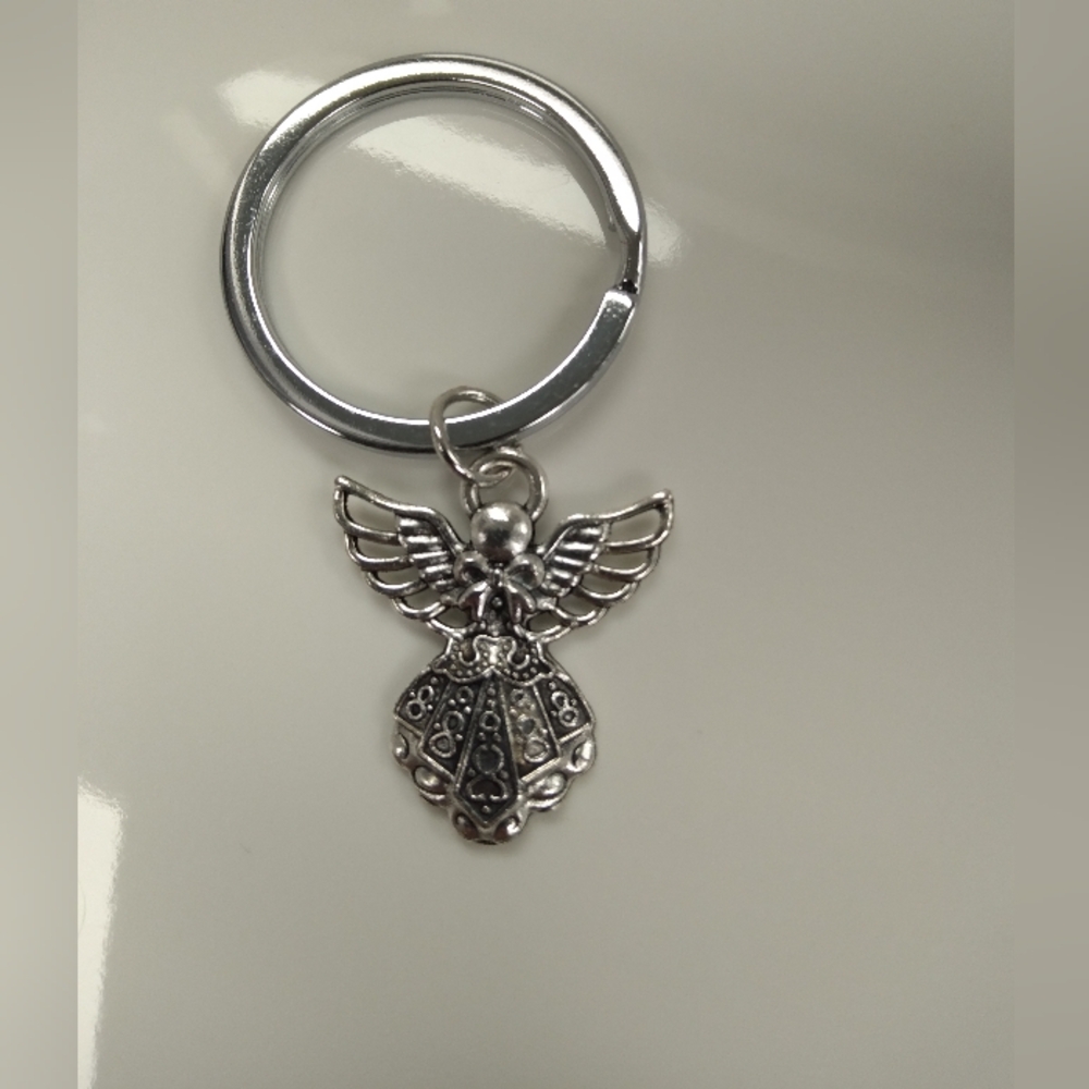 Silver Angel Keychain